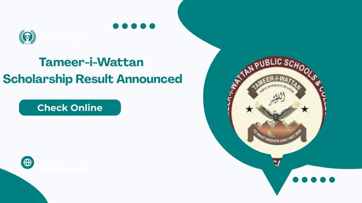 Tameer-i-Wattan Public College Goodwill Scholarship Result 2025
