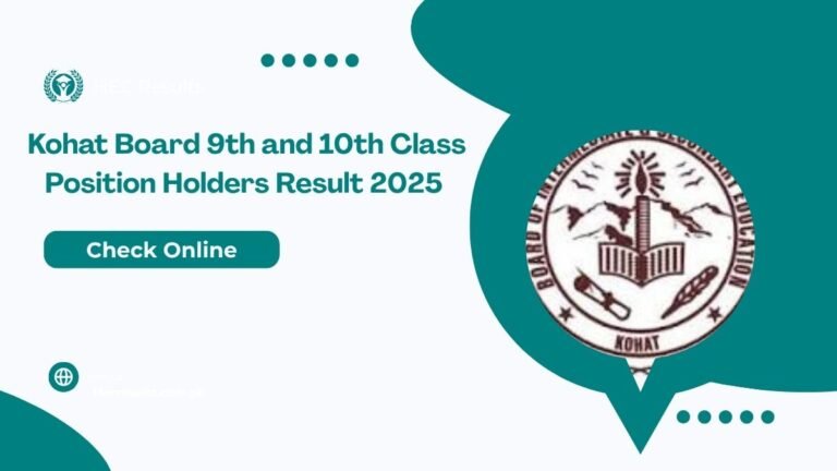 BISE Kohat Board 9th and 10th Class Position Holders Result 2025
