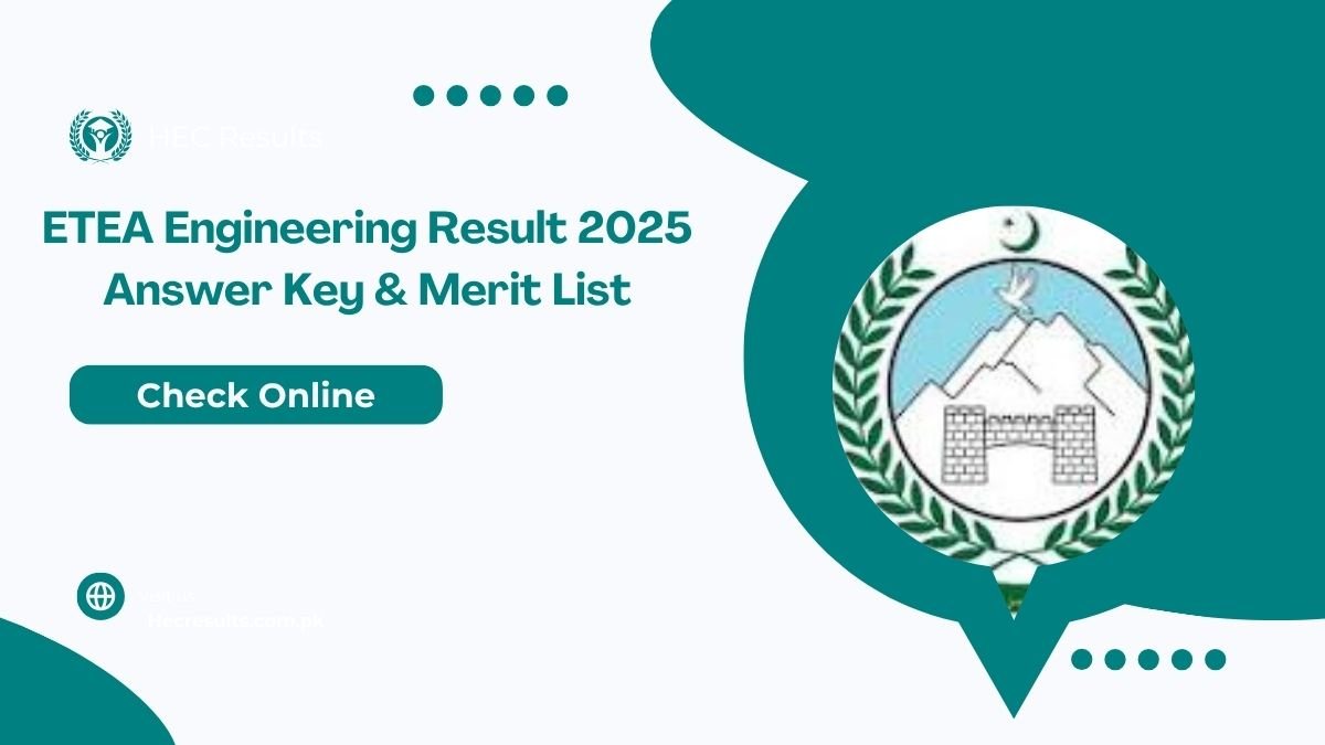 ETEA Engineering Result 2025 10 August Answer Key & Merit List