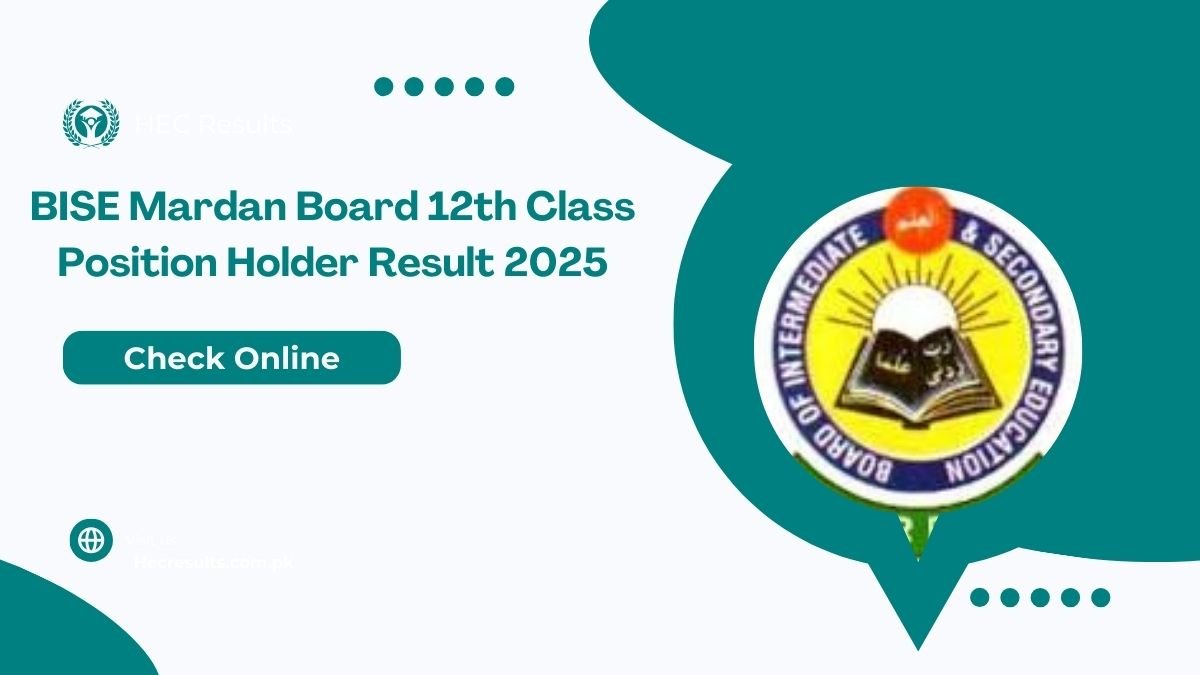 BISE Mardan Board 12th Class Position Holder Result 2025