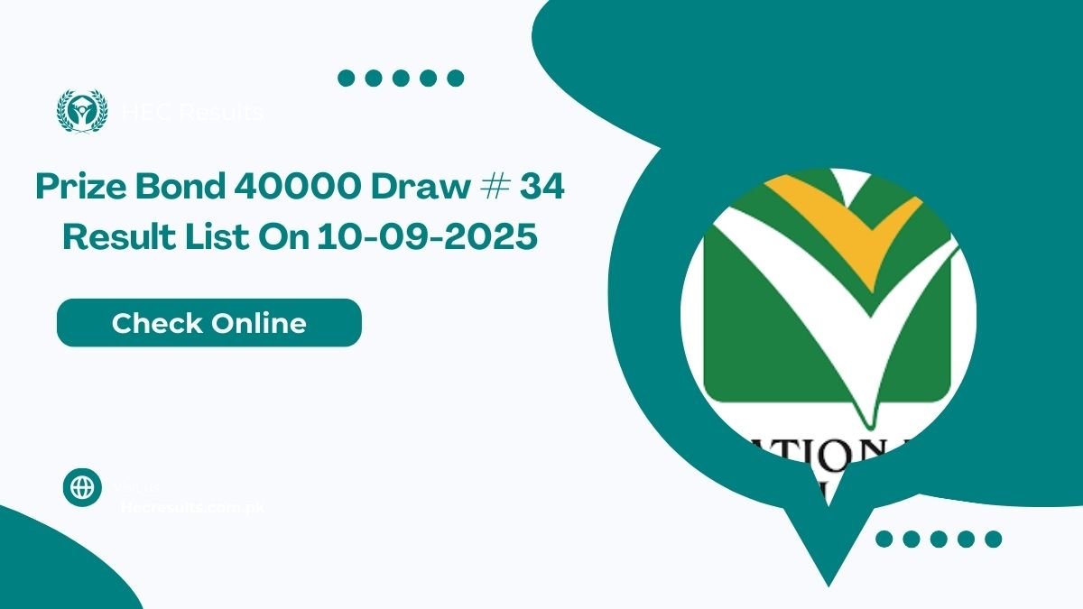 Prize Bond 40000 Draw # 34 Result List On 10-09-2025 at Peshawar